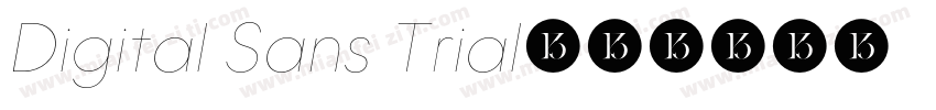 Digital Sans Trial字体转换